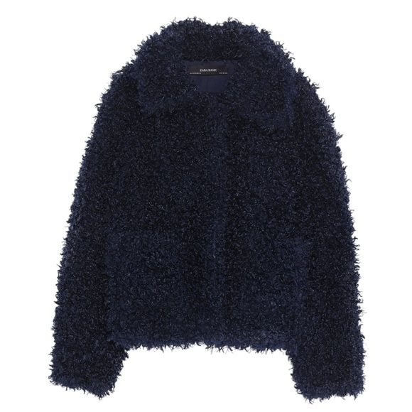 Zara Jackets & Blazers - Zara Navy Teddy Jacket